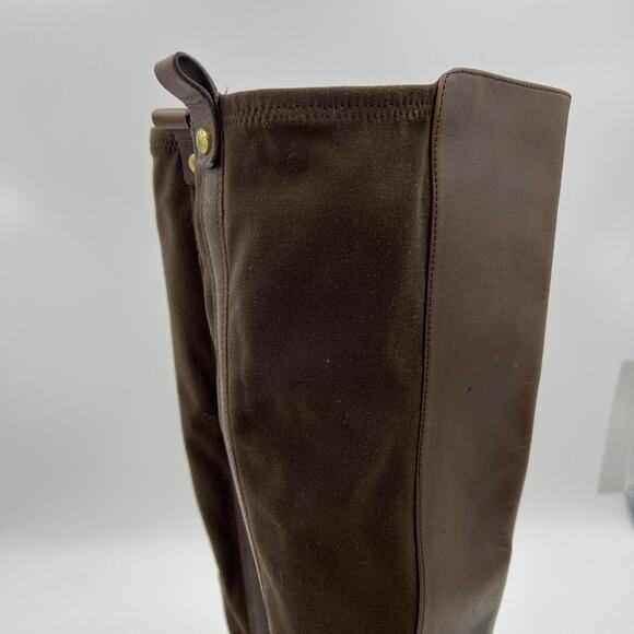 Michael Kors Arley Riding Boots Brown Knee High Leather - Picture 8 of 12